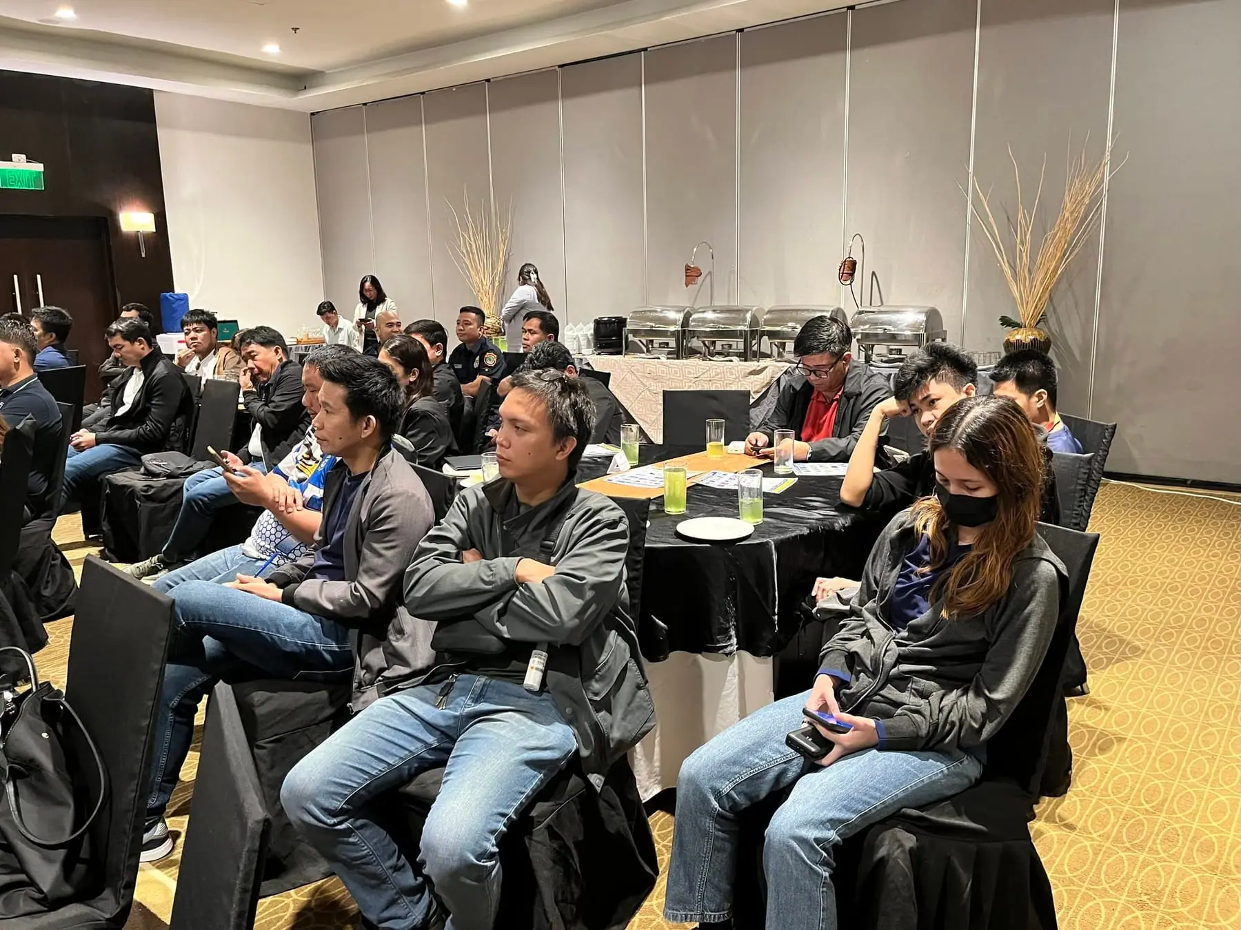 Guests seated during the Cisco and Delta event