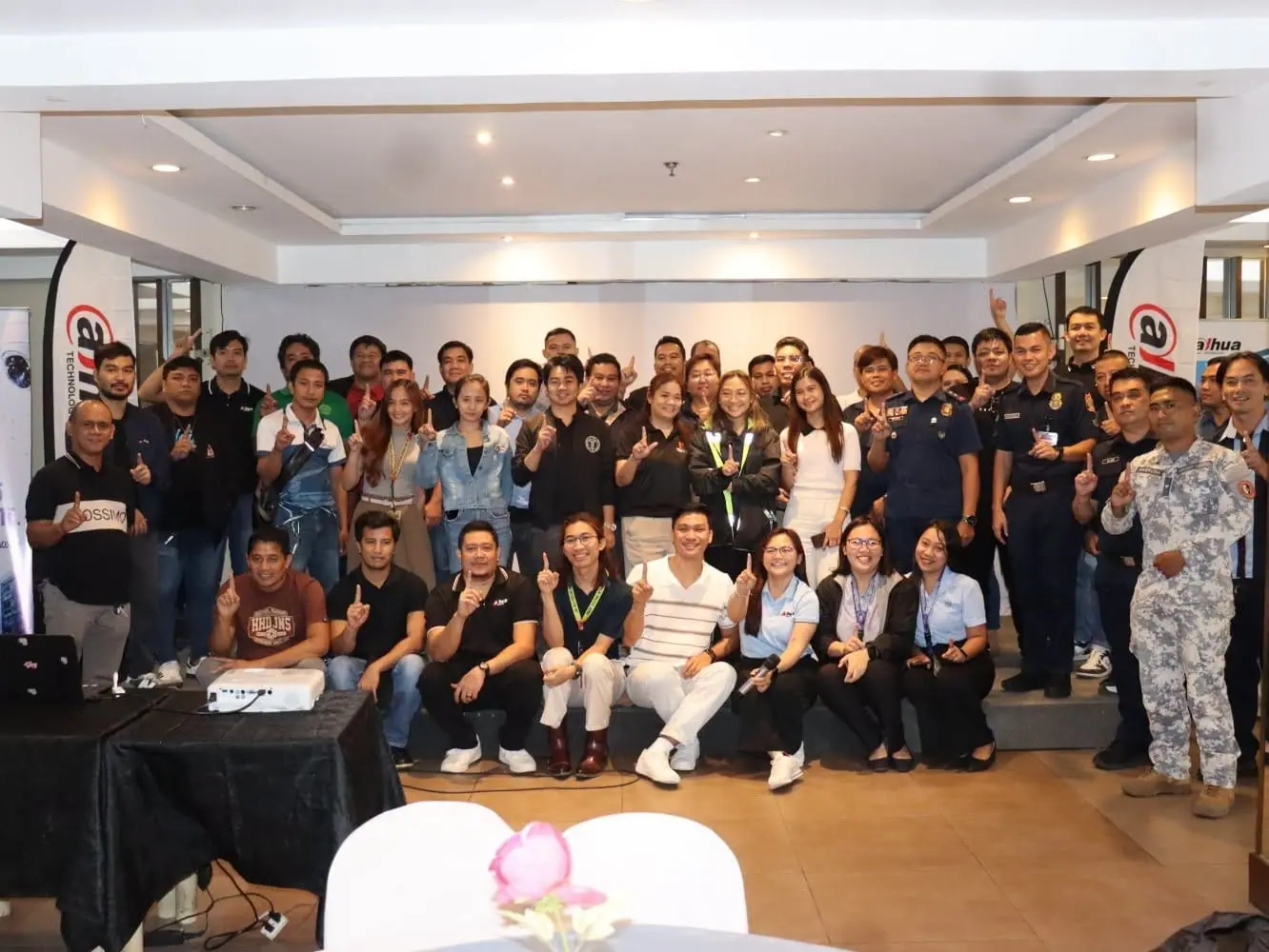 Group photo of attendees at the Dahua Technology event