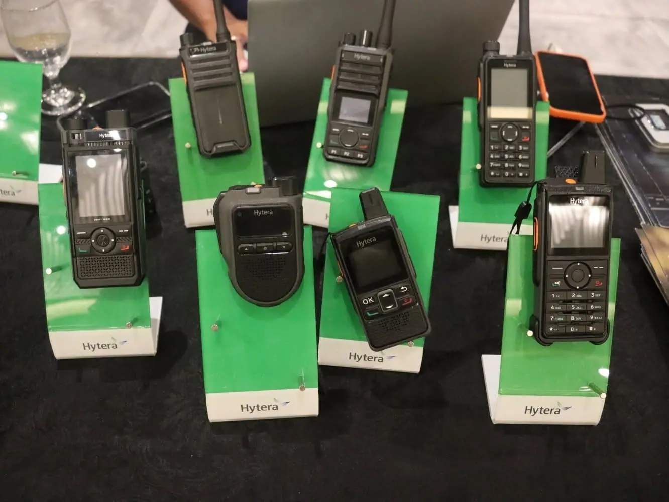 Hytera two-way radios on display