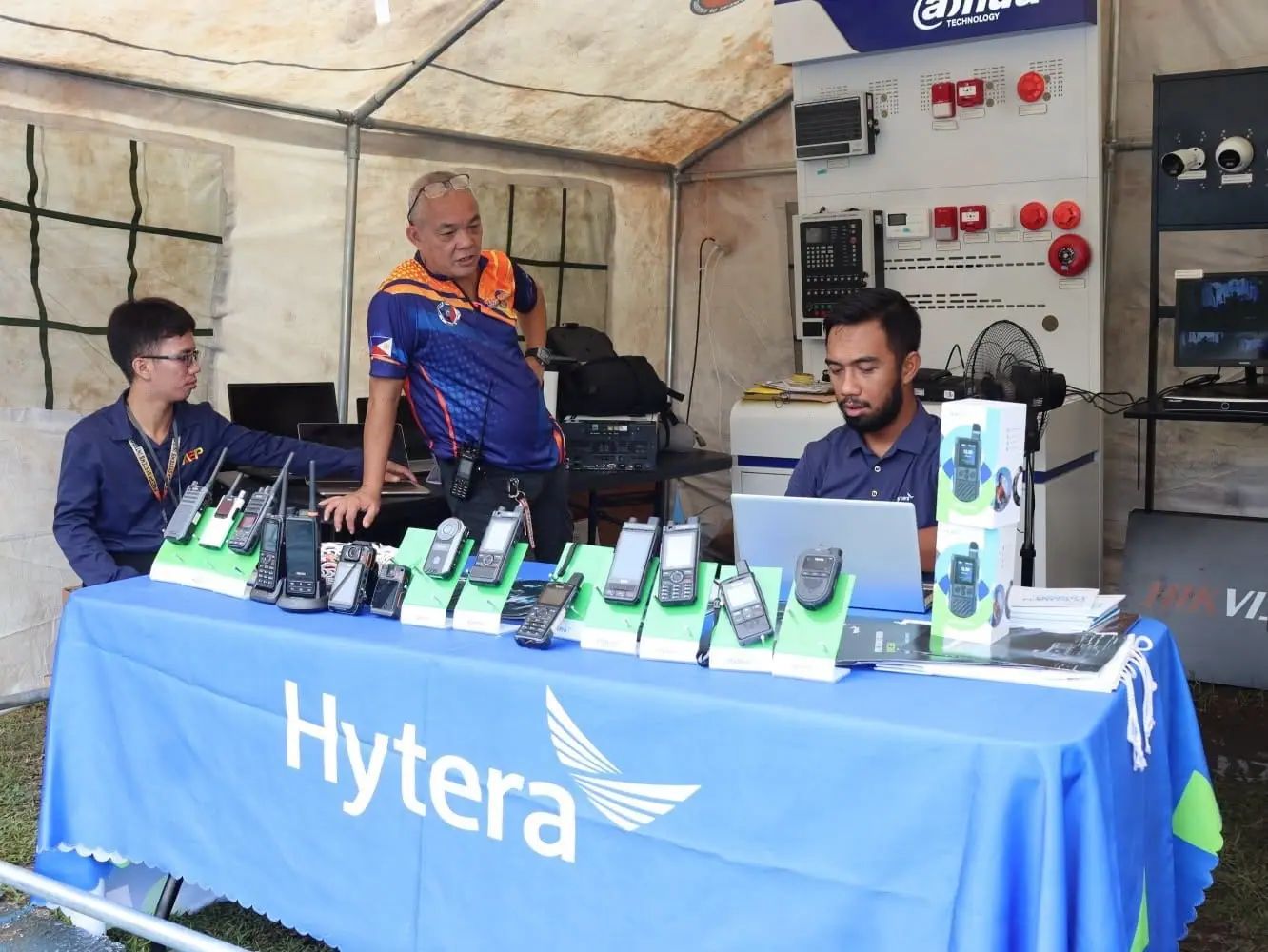 Hytera two-way radios on display at the AEP booth