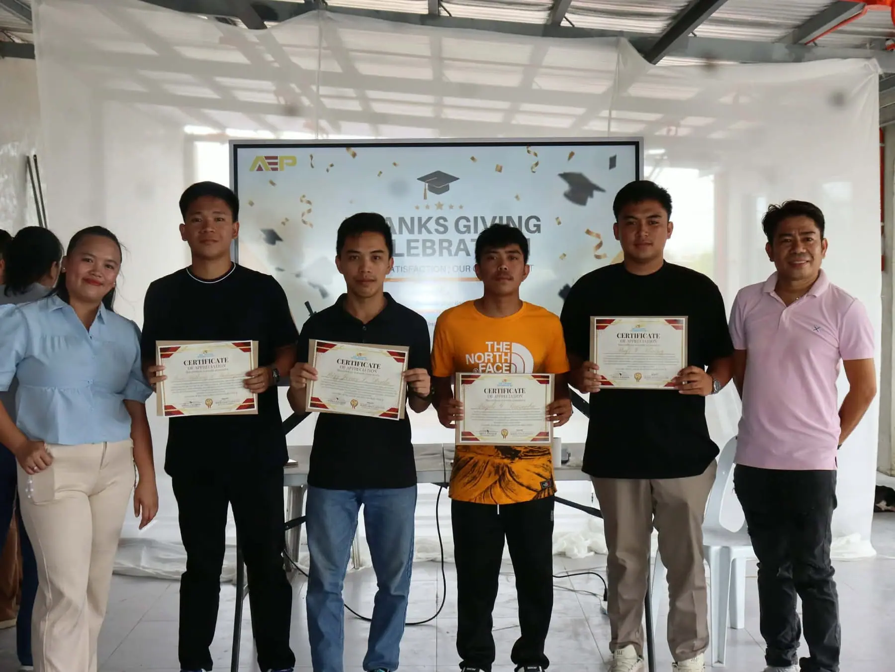 Employees holding certificates of recognition